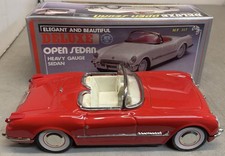 Vintage Deluxe Open Sedan Friction Car MF 317 W/Original Box Corvette Red