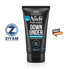 Nad's For Men Down Under Intimate Hair Removal Cream for Men,  All Skin Types,