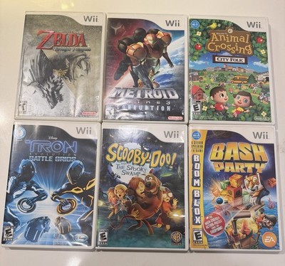 Nintendo Wii Game Lot: Zelda, Metroid, Animal Crossing, Scooby-Doo