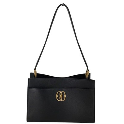 BALLY WA001TVT493 Emblem Shoulder Bag, Black x Gold, 2-WAY [ -AB ] Koza
