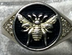 Silver Honey Bee Ring Sterling Bumble Bee Ring