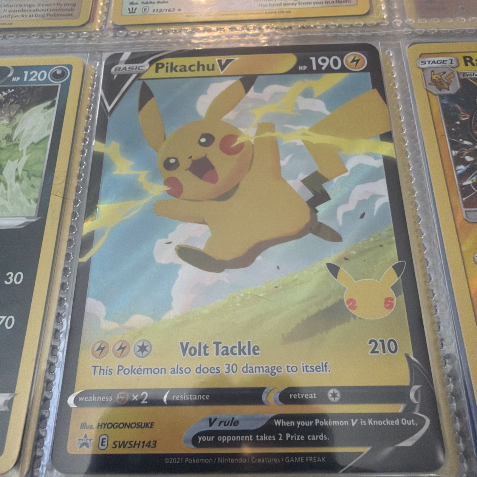 Pikachu V SWSH143 Near Mint Sword Shield Black Star Promo Pokemon Shipnow