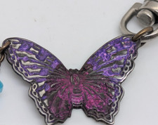 Multicolor Butterfly Charm Keychain Clip