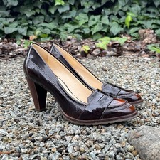 Cole Haan Air Brown Patent Leather Heeled Penny Loafer 8.5