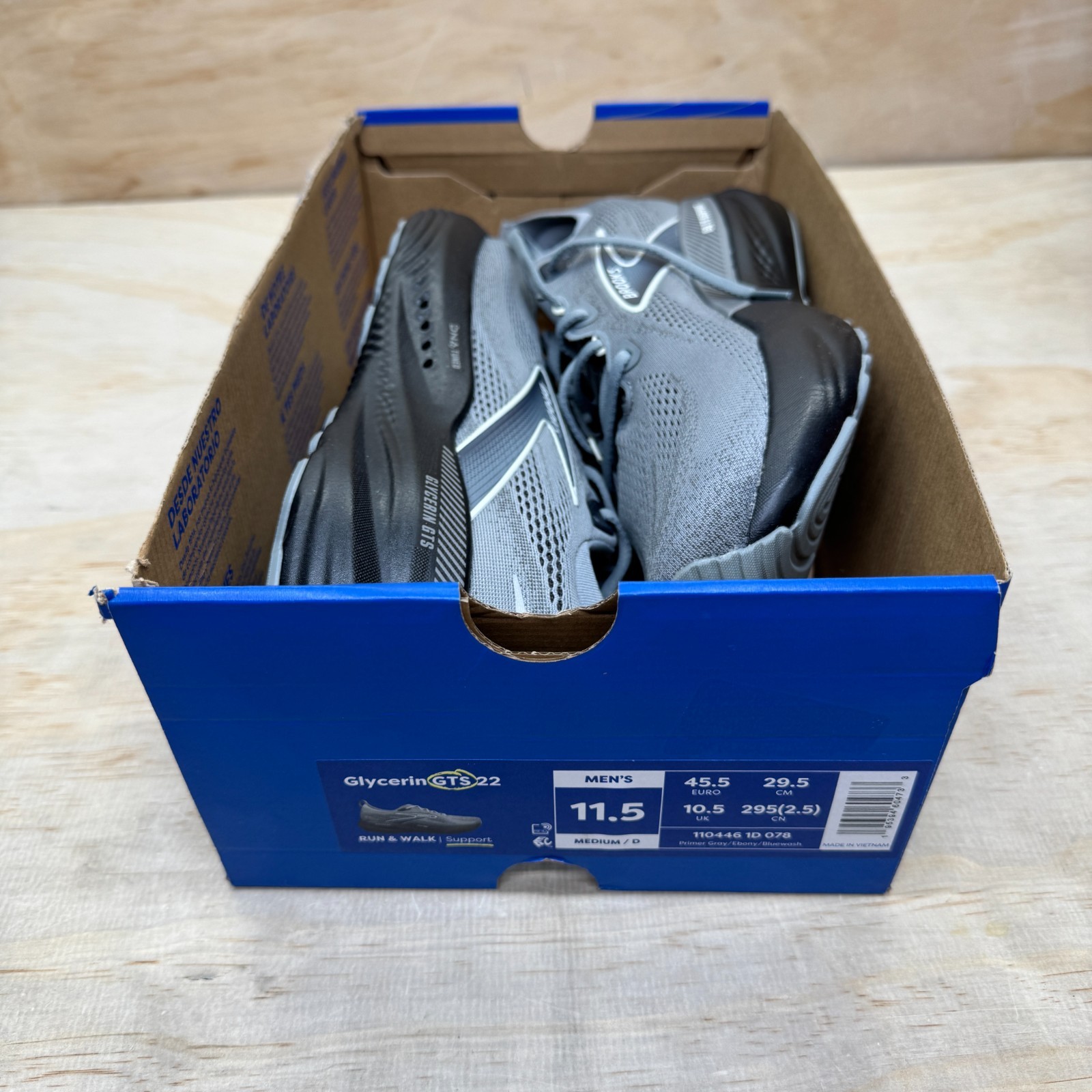 NEW Brooks Glycerin GTS 22 Primer Grey 1104461D078 Mens Size 11.5 thumbnail 2