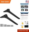 Elegant Black Hisense Tv Stand Legs for 32-65 Inch Screens - No Drilling Needed