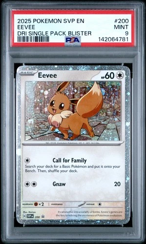 4781 Eevee 2025 Pokemon Destined Rivals Single Blister Promo - SVP EN #200 PSA 9