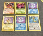 Pokemon 6 Card Lot Team Rocket WOTC LP 1st edition Dragonite, Vaporeon, Jolteon