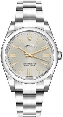 Rolex Oyster Perpetual 36mm Silver Dial Stainless Steel Unisex Watch 126000