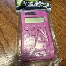 PEN + GEAR Handheld Calculator New In Package Sealed Pocket Size Hot Pink