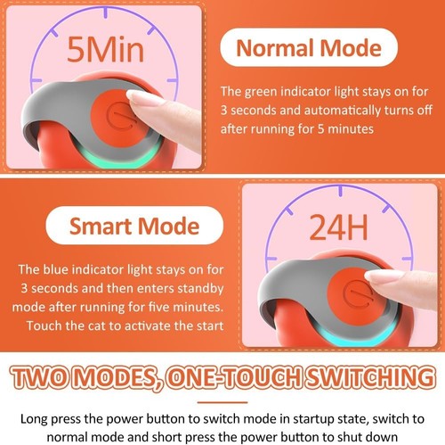 Electric Speedy 2.0 Tail Interactive Cat Toy Smart Interactive Cat Toy Ball Toys - Picture 5 of 21