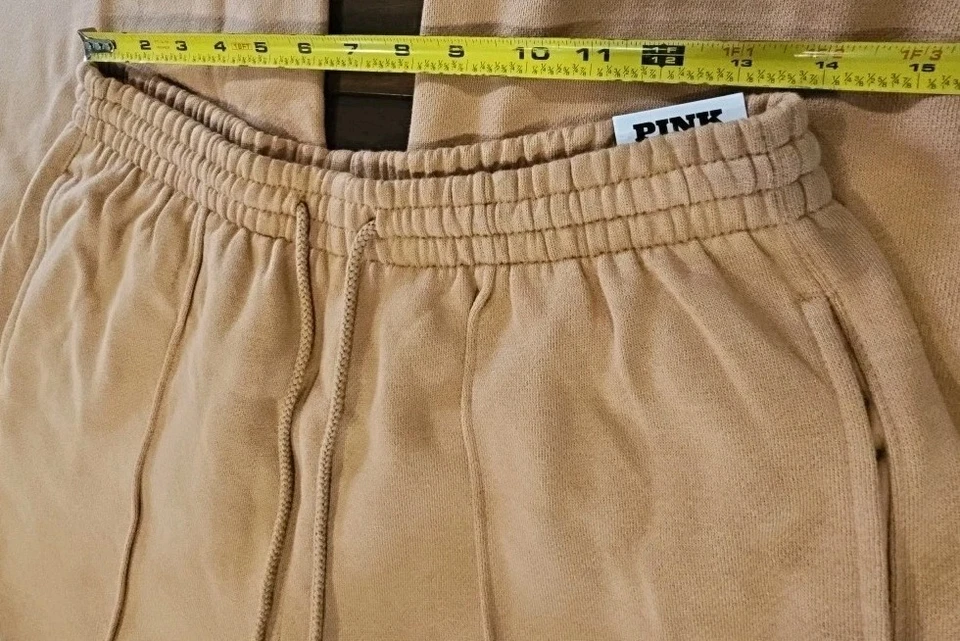 Pantalones para mujer rosa victoria secret lana hiedra pierna ancha calce relajado marrón talla L Foto 3 de 4