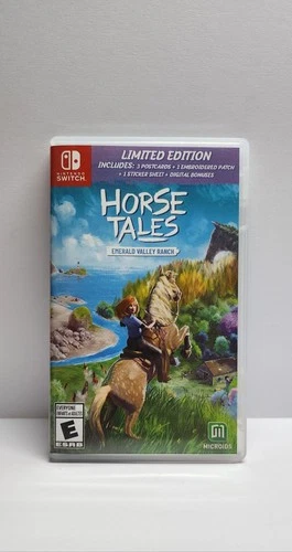Nintendo Switch Horse Tales Limited Edition Post Cards Patch And Digital Bonus