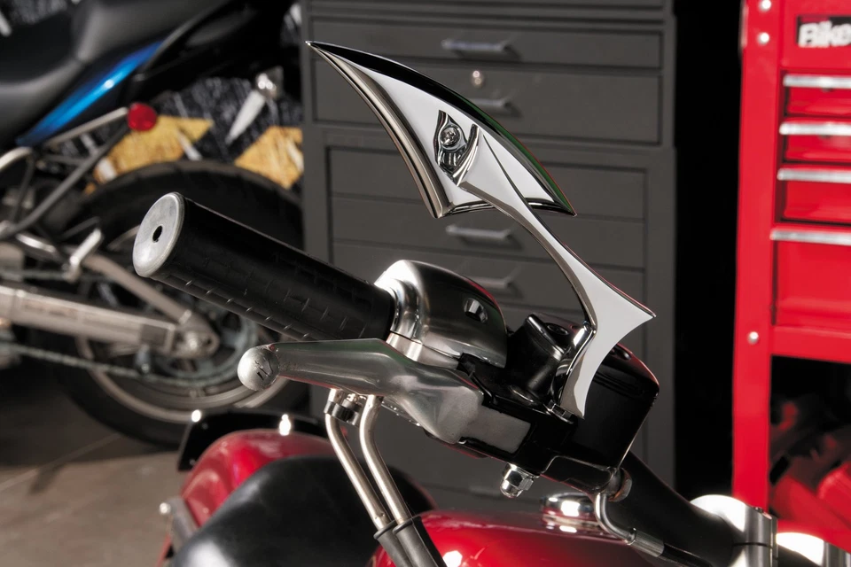 BikeMaster 600268 Sickle Chrome Aluminum Mirror Set - Image 2 of 3