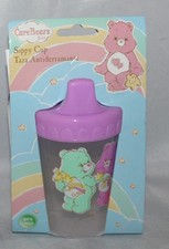 Vintage 2008 American Greetings Care Bears Baby Sippy Cup Purple