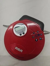 RCA RP2501 Portable Personal CD Player FM Stereo Tuner Xtreme Skip Red For Parts