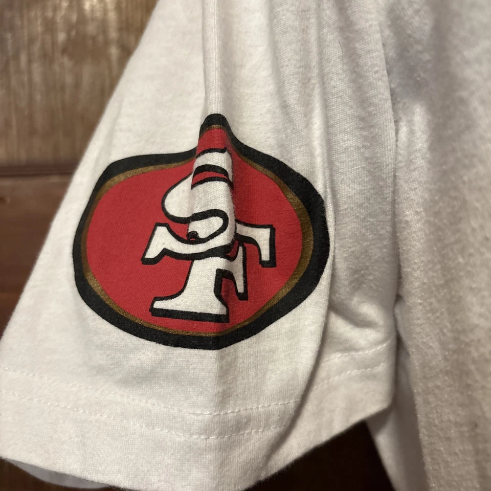 Camisa blanca vintage STARTER San Francisco 49ers logotipo grande talla mediana para hombre’s Foto 4 de 4