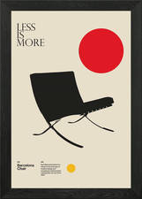 Poster minimalista sedia Barcellona con cornice arte da parete poster stampa su tela quadro