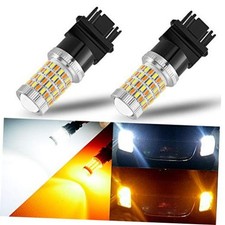 4157 3057 3457 Switchback LED Bulbs 76SMD Chipsets White/Amber with 3157