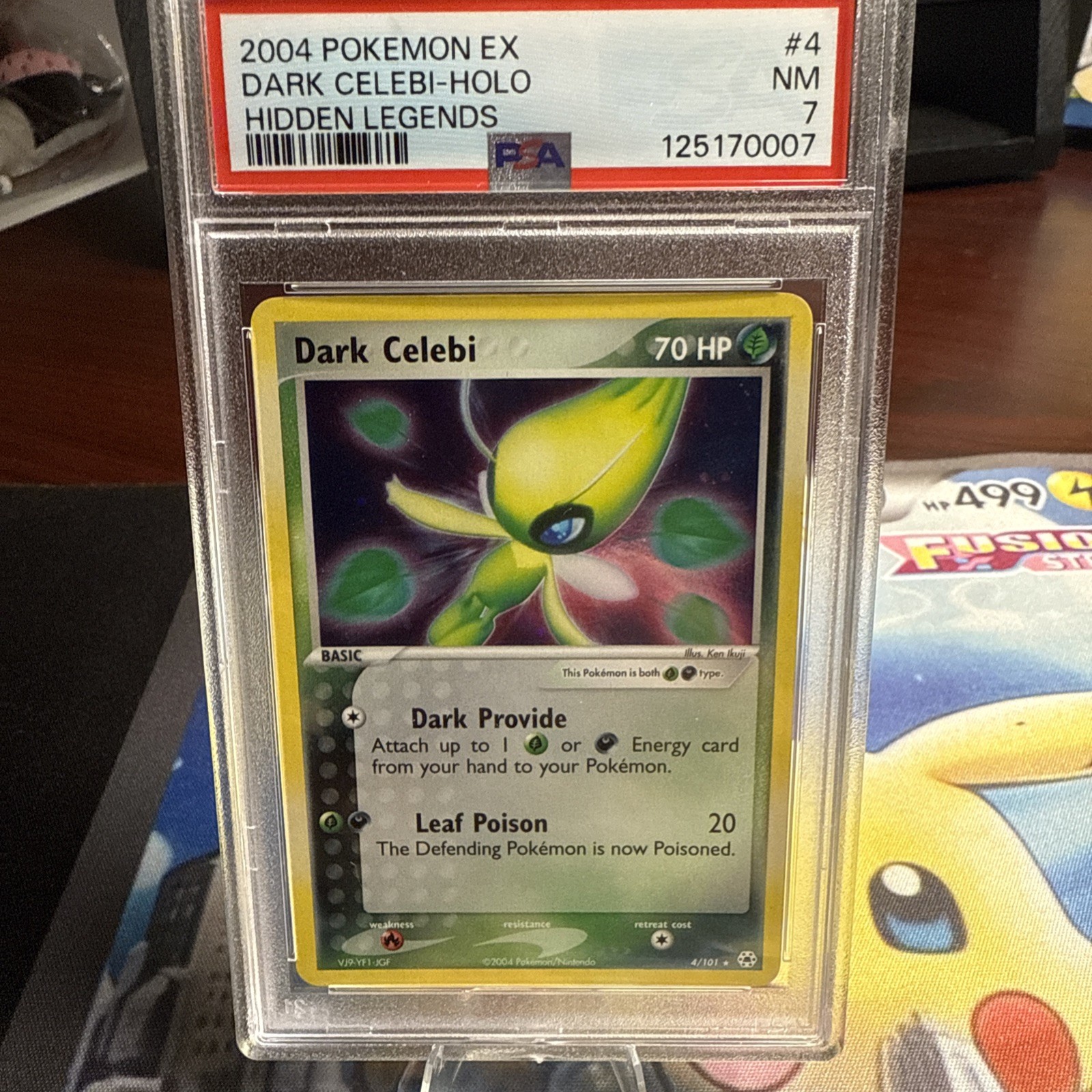 Pokemon EX 2004 Hidden Legends Dark Celebi Holo Card 4/101 PSA 7