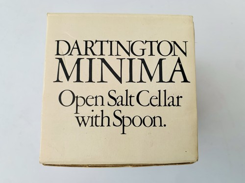 DARTINGTON CRYSTAL MINIMA Open Salt Cellar & Spoon FRANK THROWER Imperfect - Picture 8 of 10
