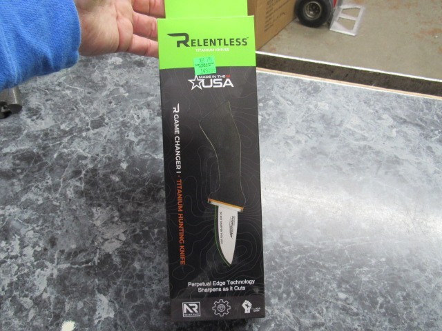 Relentless Knives Fixed Knife 3.5" Aerospace Titanium Blade True Grit Handle