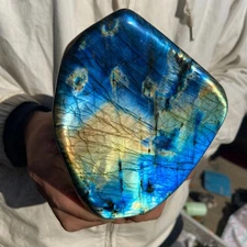 3.9LB Natural Flash Labradorite Quartz Crystal Freeform rough Mineral Healing