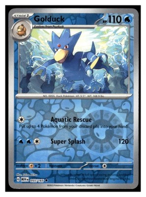Golduck Reverse Holo - SV: Scarlet & Violet 151 055/165 -Uncommon- Pok̩emon NM