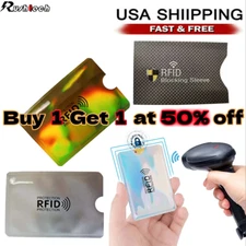 30RFID Blocking Sleeve Credit Card Protector Anti Theft Safety Shield Case Cover