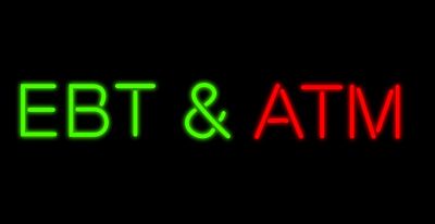 EBT & ATM Accepted Here 20''x5'' Neon Light Sign Lamp Display Wall Decor Windows
