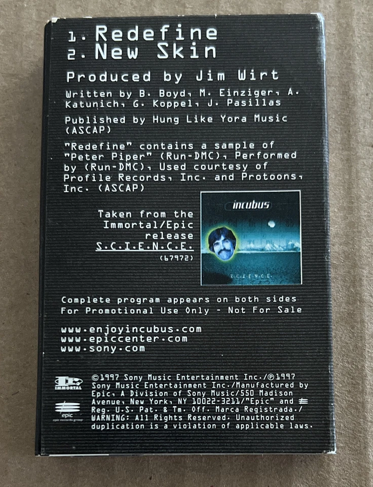 Incubus Redefine New Skin Selections from SCIENCE Cassette Tape 1997 Foto 2 de 4