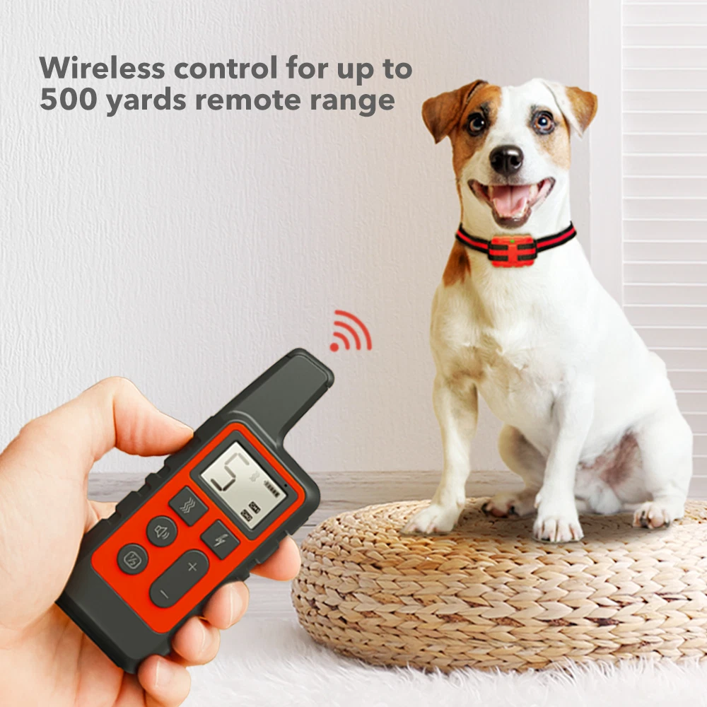 Dog Training Collar Pet Electric Shock Collar Waterproof with Remote For Dogs