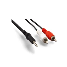 50ft 3.5mm Stereo Jack Male to Dual RCA Male Audio Cable - Black