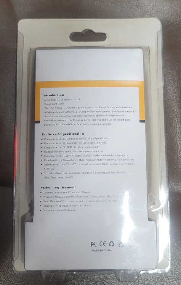 Black Steel Series USB 2.0 5H CH V2 7.1 Sound Card For Desktop or Laptop - Image 2 of 2