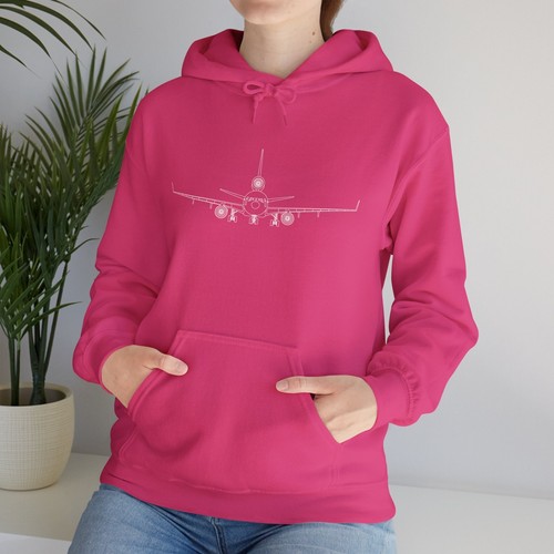 McDonnell Douglas MD-11 Airplane Unisex Heavy Blend™ Hoodie - Poly/Cotton - Dark - Picture 5 of 37