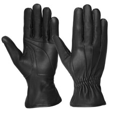 Hugger Men's Deerskin Water Resistant Leather Motorcycle Driving Riding Gloves