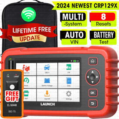 2024New! LAUNCH CRP129X OBD2 Scanner Engine ABS SRS SAS TPMS EPB Diagnostic Tool