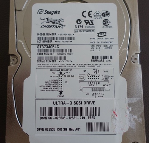 Seagate ST373405LC 73GB SCSI Ultra 160 10k 80 pin Server HDD (Sold As Is) - Picture 5 of 5