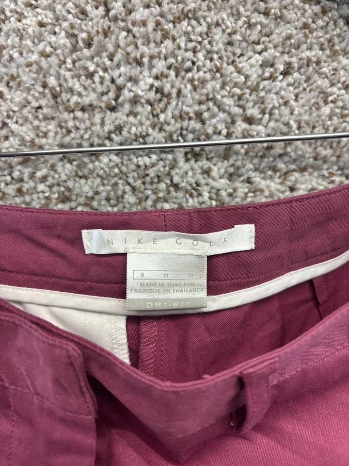 Брюки для гольфа бордовые Nike прямые штанины эластичные Dri-Fit женские размер 8 М - Изображение 2 из 4