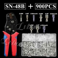 900PCS Male and Female Electrical Wire Spade Connectors Crimp Terminals Assorted