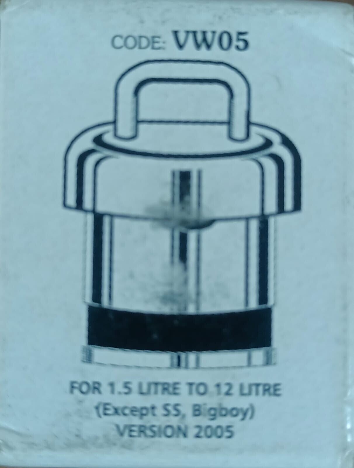 Vent Whistle  Version 2005 Onward For 1.5 Ltr To 12 Ltr