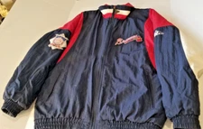 Vintage 80's Atlanta Braves Bomber Jacket National League Size L Apex One