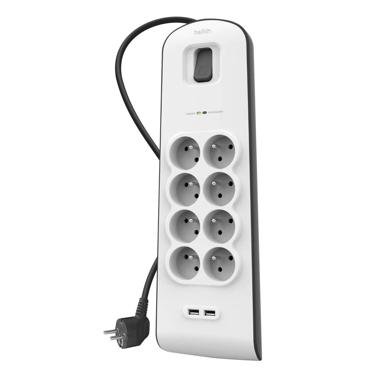 Surge Protected Extension Lead Plugs USB Ports Switch