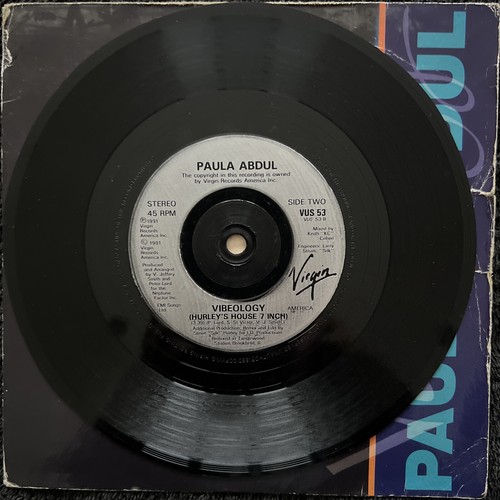 Paula Abdul – Vibeology 7'' Vinyl Single Pic Sleeve 1992 CLEANED/PLAY TESTED VG+ - Foto 3 di 5