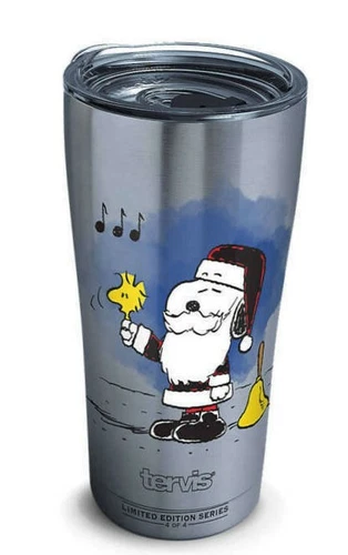 Peanuts Snoopy Santa Xmas Tervis Tumbler 20Oz Stainless NEW Limited Edition