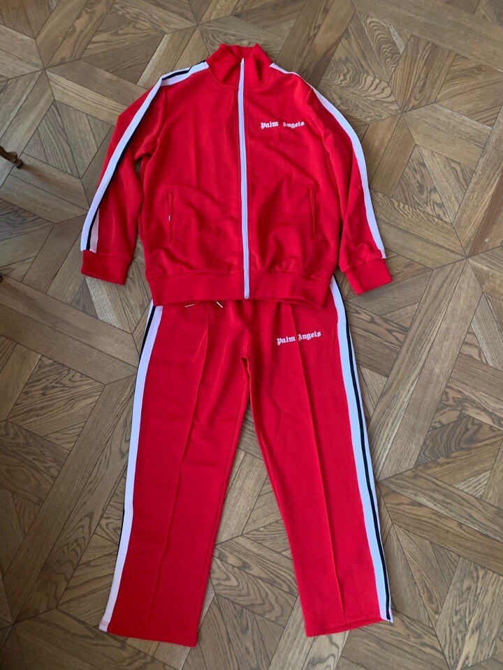 palm angels tracksuit red
