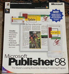 Microsoft publisher 98 w32 en na CD com (093007806720)