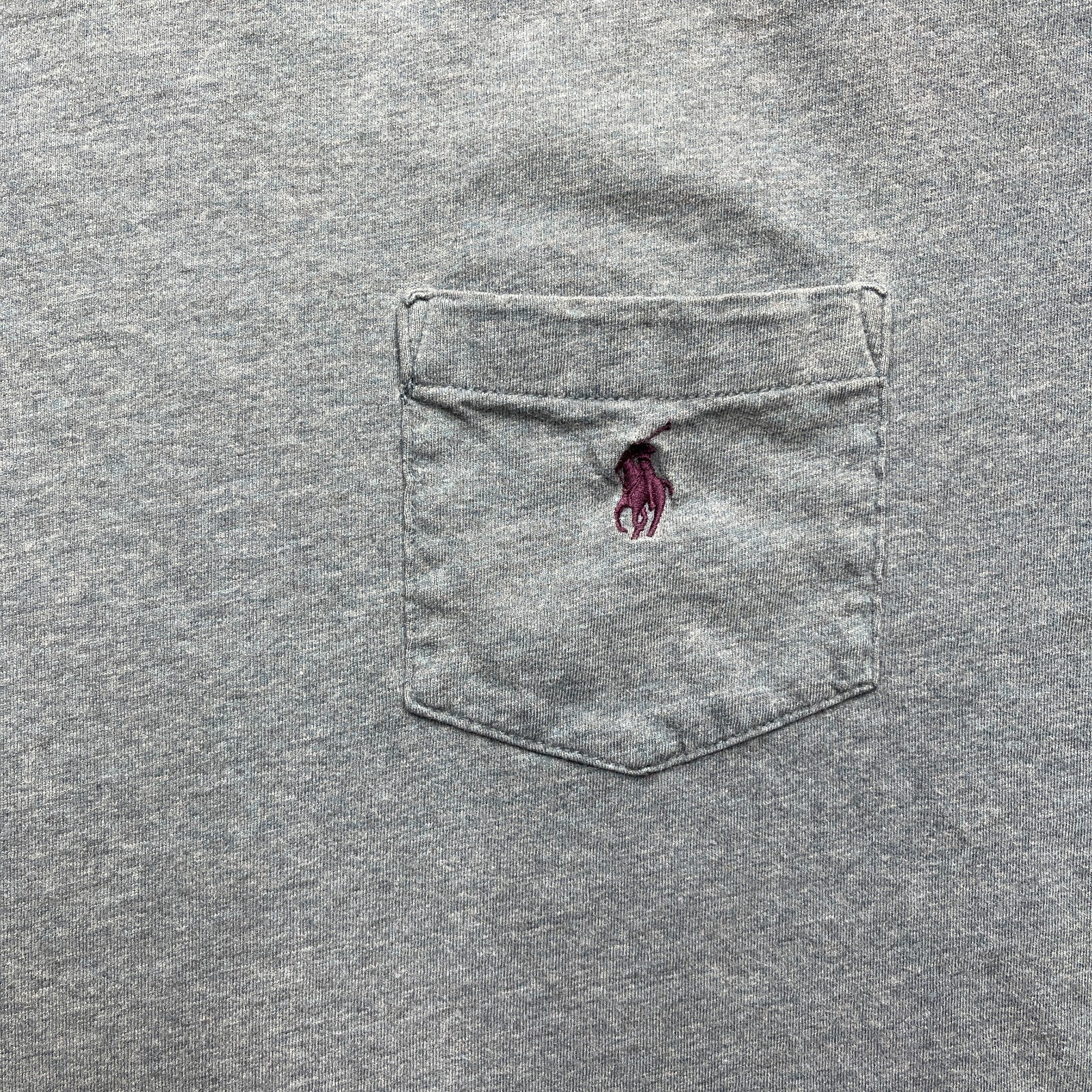 Polo Ralph Lauren camicia uomo L blu viola pony girocollo manica corta classica