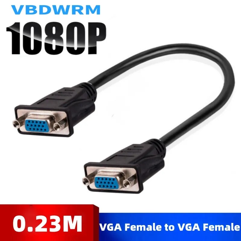 Ultra short VGA Extension Cable VGA Cable VGA Female to VGA Female Cable  Adapter