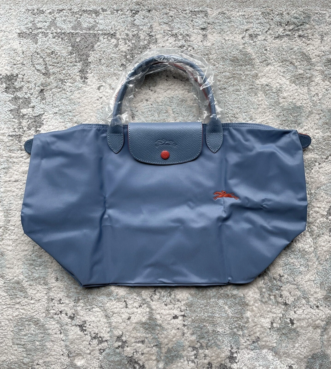 Longchamp Le Pliage Club Large Nylon Long Handle Tote in Blue